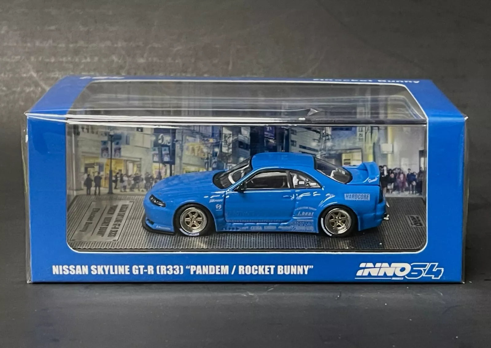 Inno64 Nissan Skyline GT-R R33 Pandem Rocket Bunny Blue