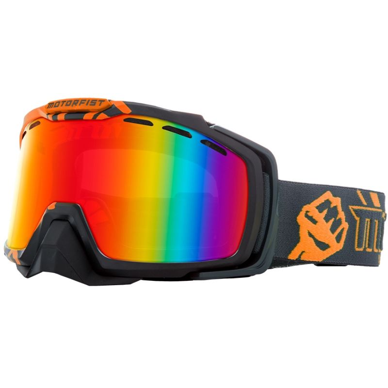 octane goggles Motorfist Octane 110 Goggle Orange/Red Mirror