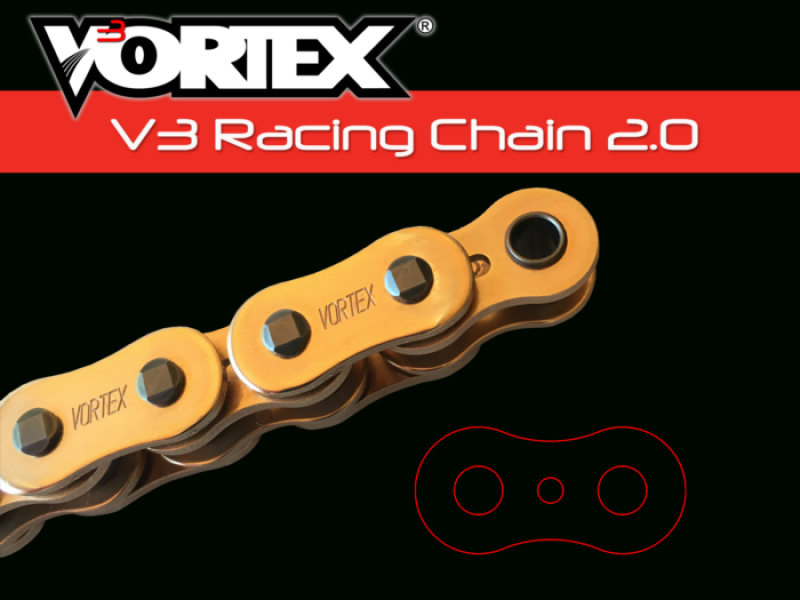 Vortex Racing V3 2.0 Chain 520SX3-160- Gold – Speedzone