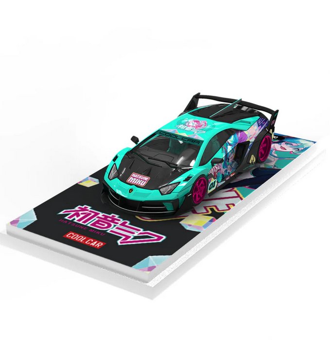 Cool Car 1:64 Lamborghini GTEVO Hatsune MiKu Livery 1:64 Diecast