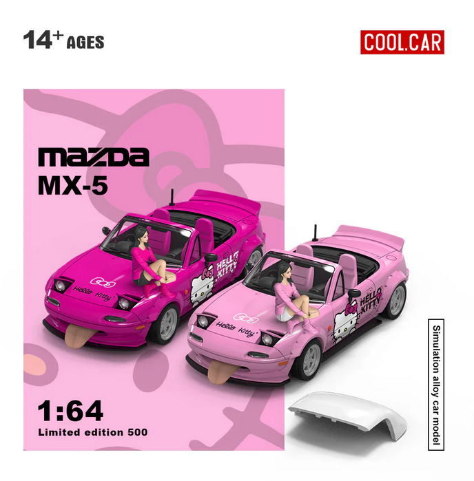 Cool Car 1:64 Mazda MX5 Hello Kitty Livery (2 Pink Colors