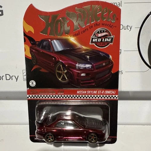 Hot Wheels RLC Exclusive Selections Red Nissan Skyline GT-R BNR34