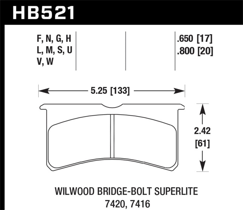 Wilwood Brake Pads - B Type S/L 4
