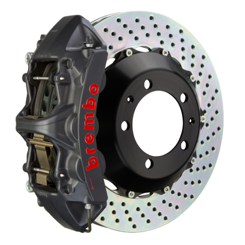 Brembo Front 332x32 Floating Rotors + Four Piston Calipers –