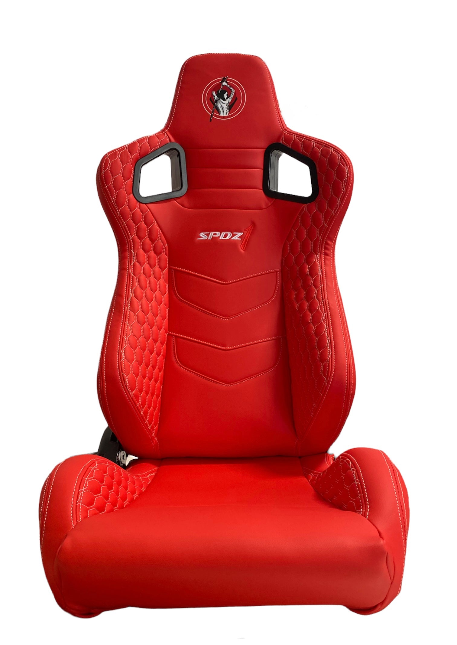 SPDZ1 Katana Racing Seats Red Leather with White Cross Stitch Reclinable –  Speedzone Performance LLC
