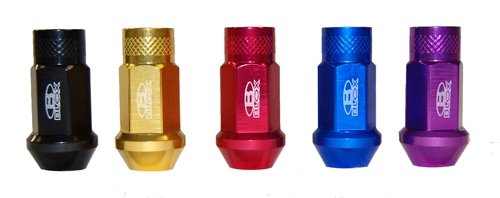 Clearance | BLOX Racing Street Series Forged Lug Nuts - Blue M12 x 1.5 Set of 16 (BXAC-00103-SSBL)