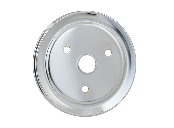 Mr. Gasket Crankshaft Pulley - Chrome - Single Groove
