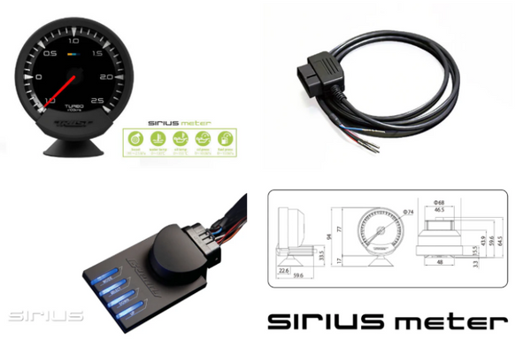 GReddy Sirius OBD Set (Turbo Meter)