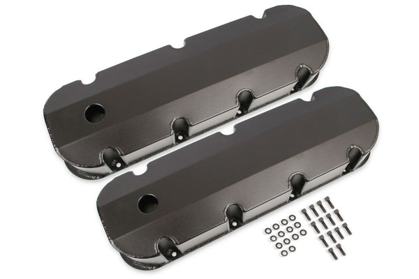 Mr. Gasket Fabricated Aluminum Valve Covers - Black Finish