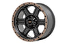 Rough Country 79 Series Wheel | One-Piece | Semi Gloss Black w/Bronze Ring | 18x9 | 5x5 | -12mm