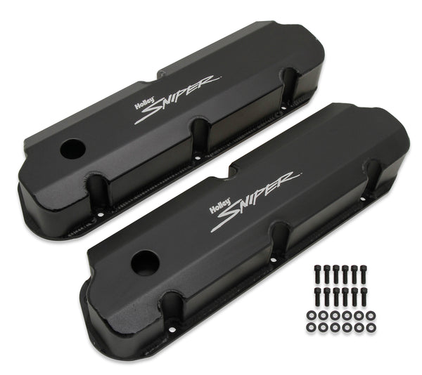Sniper Valve Cover - Fabricated Aluminum - Ford Small Block - Tall - Black