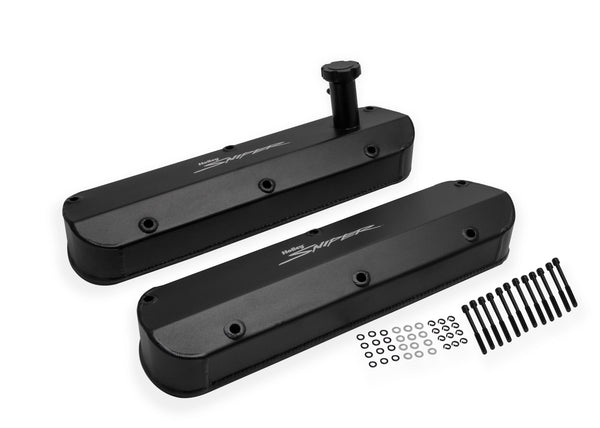 Sniper Valve Cover - Fabricated Aluminum - Ford Small Block - Tall - Black