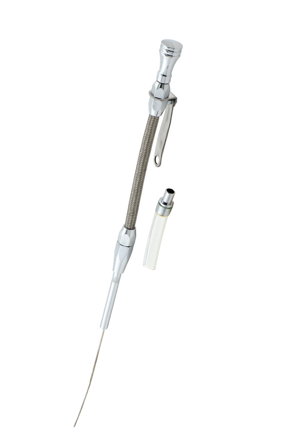 Mr. Gasket Engine Oil Dipstick & Tube - Braided Stainless Steel
