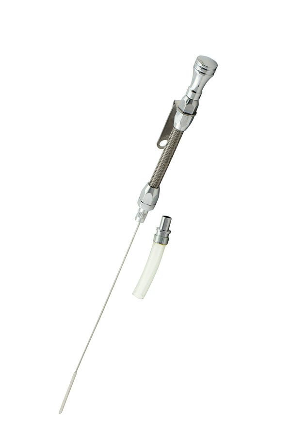 Mr. Gasket Engine Oil Dipstick & Tube - Braided Stainless Steel