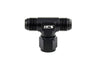 HPS Performance AN Male Tee with AN Female Swivel on Side Fitting Aluminum Adapter Black