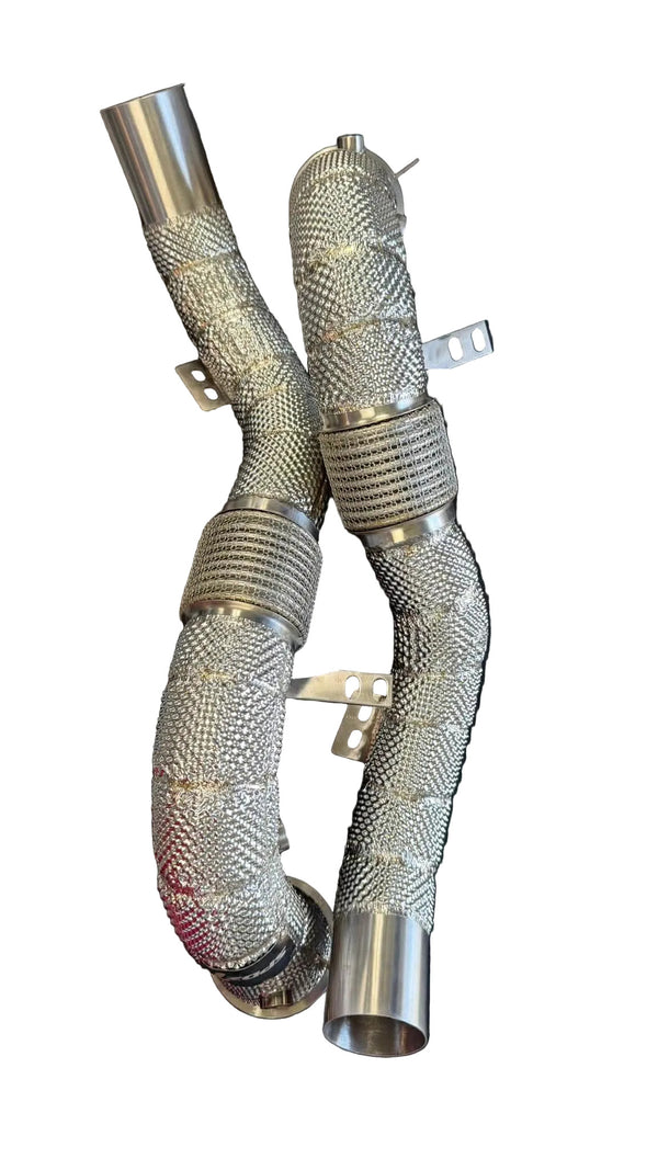 SPDZ1 Catless Downpipes for BMW N63 / S63 Twin Turbo V8 | High-Flow Stainless Steel Performance Upgrade