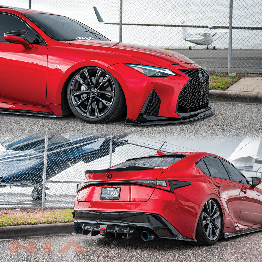 Lexus IS300 IS350 F Sport 2021-2024 Full Kit + Rear Bumper Extension w ...