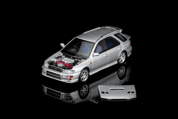MotorHelix Subaru Impreza Wagon WRX STI Ver. VI Arctic Silver 1:64
