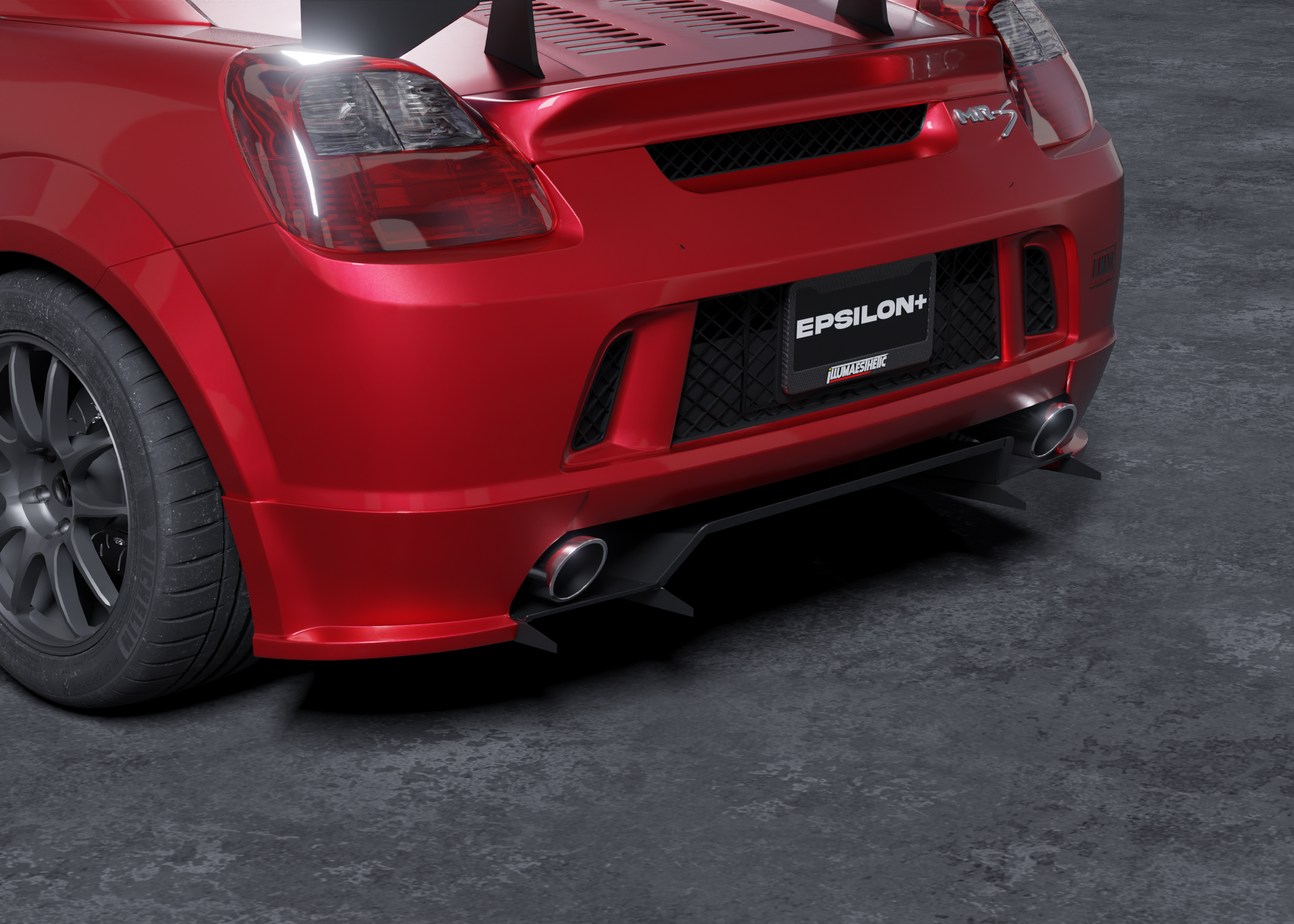 Rear Bumper Spats – Toyota MR2 Spyder (ZZW30, 2000-2005 Rear Bumper Spats – Toyota MR2 Spyder (ZZW30, 2000-2005