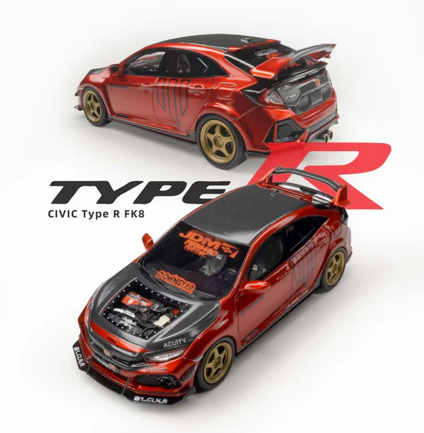 Nice Auto 1/64 Civic FK8 Type-R Metallic Red [Resin]