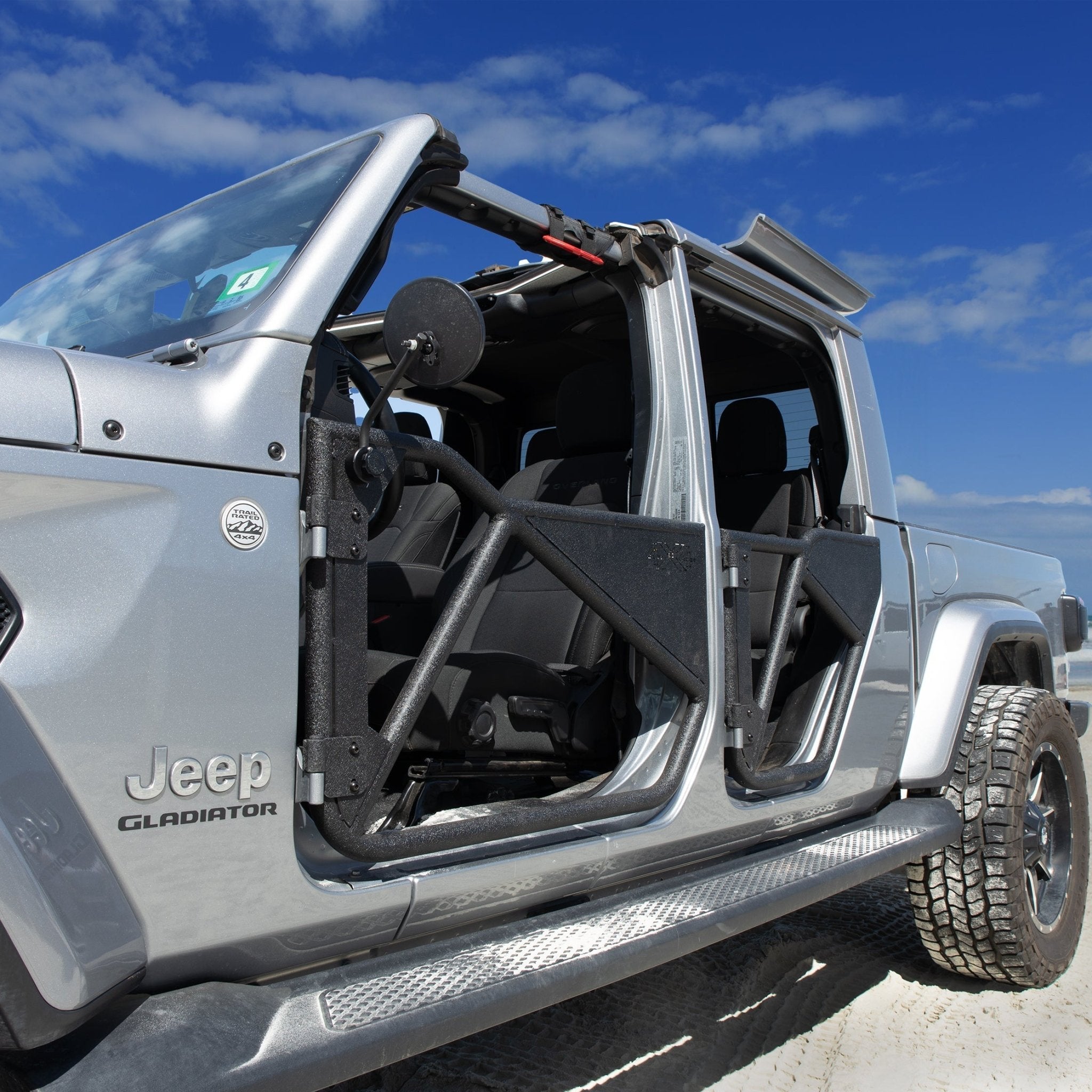JT Phantom Aluminum Full Tube Doors (Jeep Gladiator) by EZ4X4