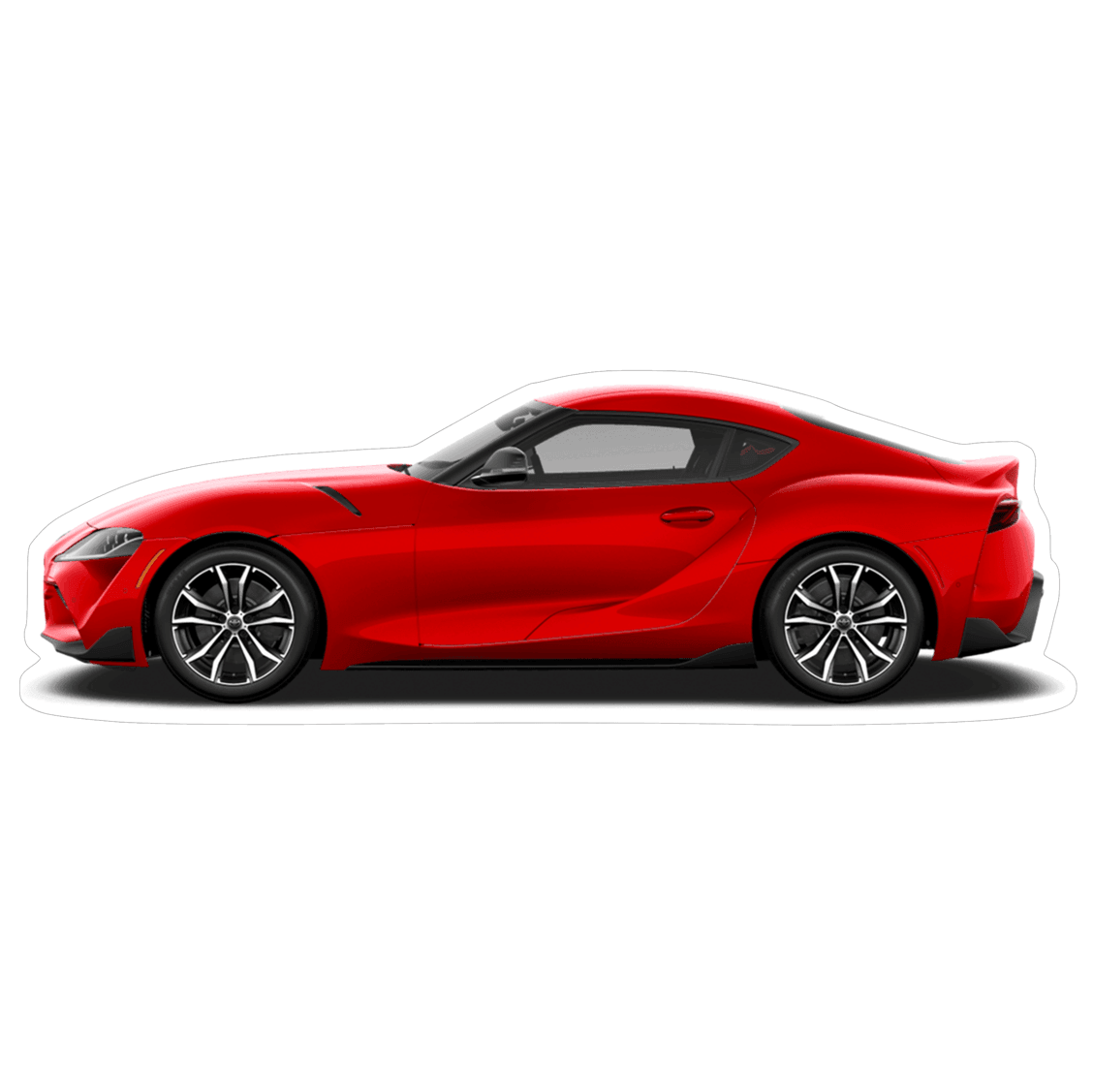 Toyota Supra MKV Sports Car Vinyl Decal / Sticker, Red, 4.9" x 1.7"