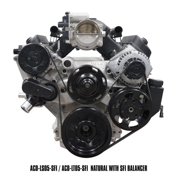 BTR HYPERDRIVE FRONT ACCESSORY DRIVE KIT - LS - NATURAL - SFI BALANCER - DRESS KIT - ACD-LS05-SFI