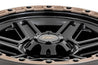 Rough Country 79 Series Wheel | One-Piece | Semi Gloss Black w/Bronze Ring | 15x8 | 5x4.5 | -19mm