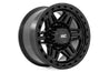 Rough Country 76 Series Wheel | Simulated Beadlock | Gloss Black | 17x9 | 8x6.5 | -12mm