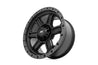 Rough Country 79 Series Wheel | One-Piece | Semi Gloss Black w/Gunmetal Ring | 17x8.5 | 6x5.5 | 0mm
