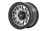 Rough Country 82 Series Wheel | One-Piece | Machined Semi Gloss Black | 17x9 | 5x4.5 | -12mm