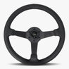 The Classic | Black Perforated Leather | Black Spoke | Black Stitch - JackSpania Racing