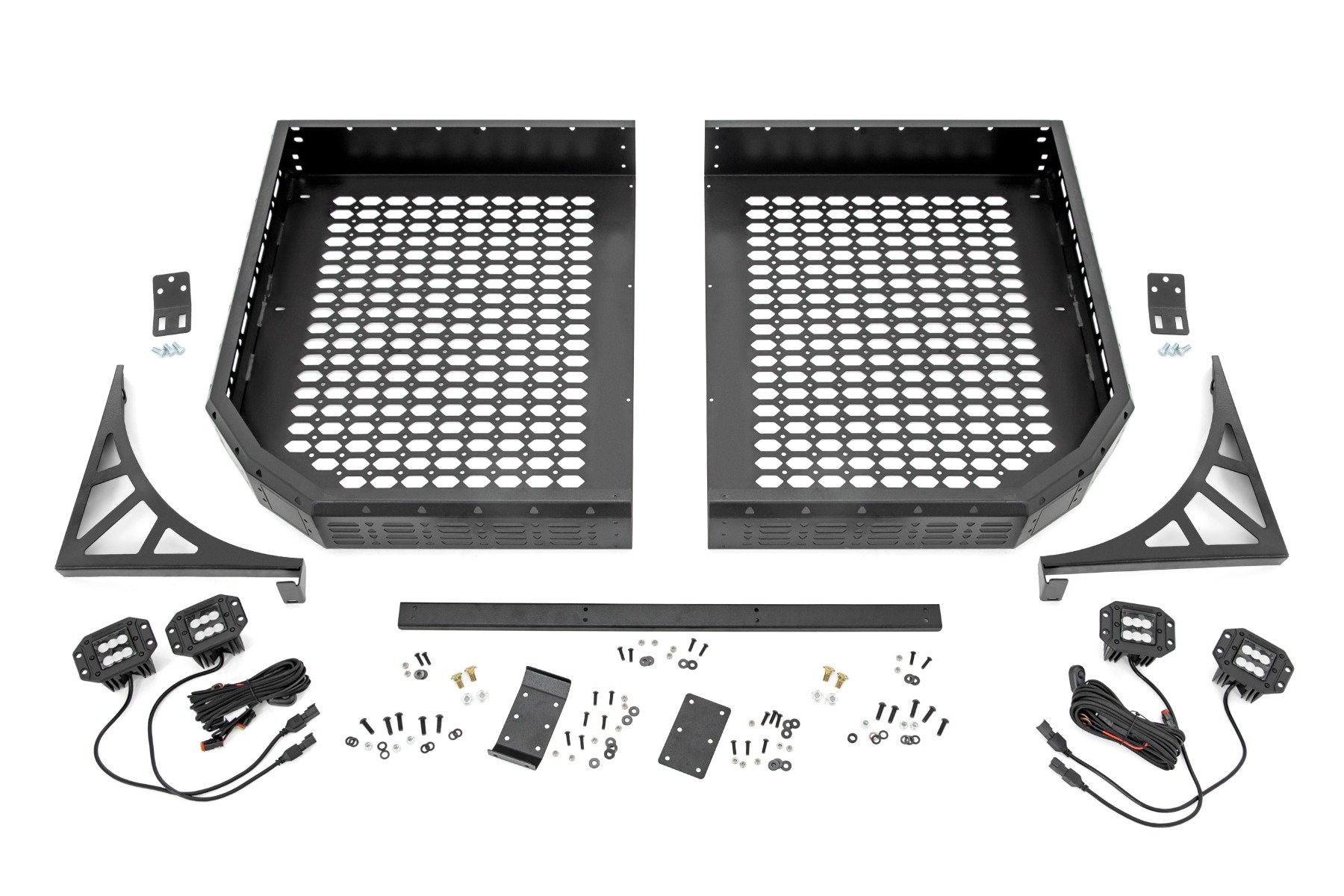 Cargo Rack | Dual 2" Black LED Pairs | Flush Mount | CF Moto 1000/1000XL (2021-2025)