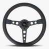 The Daytona | Black Leather | Black Spoke | White Stitch - JackSpania Racing