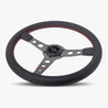 The Daytona | Black Leather | Graphite Spoke | Red Stitch - JackSpania Racing