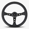 The Daytona | Black Perforated Leather | Black Spoke | Bavarian Stitch - JackSpania Racing