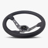The Daytona | Black Leather | Graphite Spoke | Black Stitch - JackSpania Racing