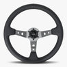 The Daytona | Black Leather | Graphite Spoke | Black Stitch - JackSpania Racing