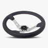 The Daytona | Black Leather | Silver Spoke | Bavarian Stitch - JackSpania Racing