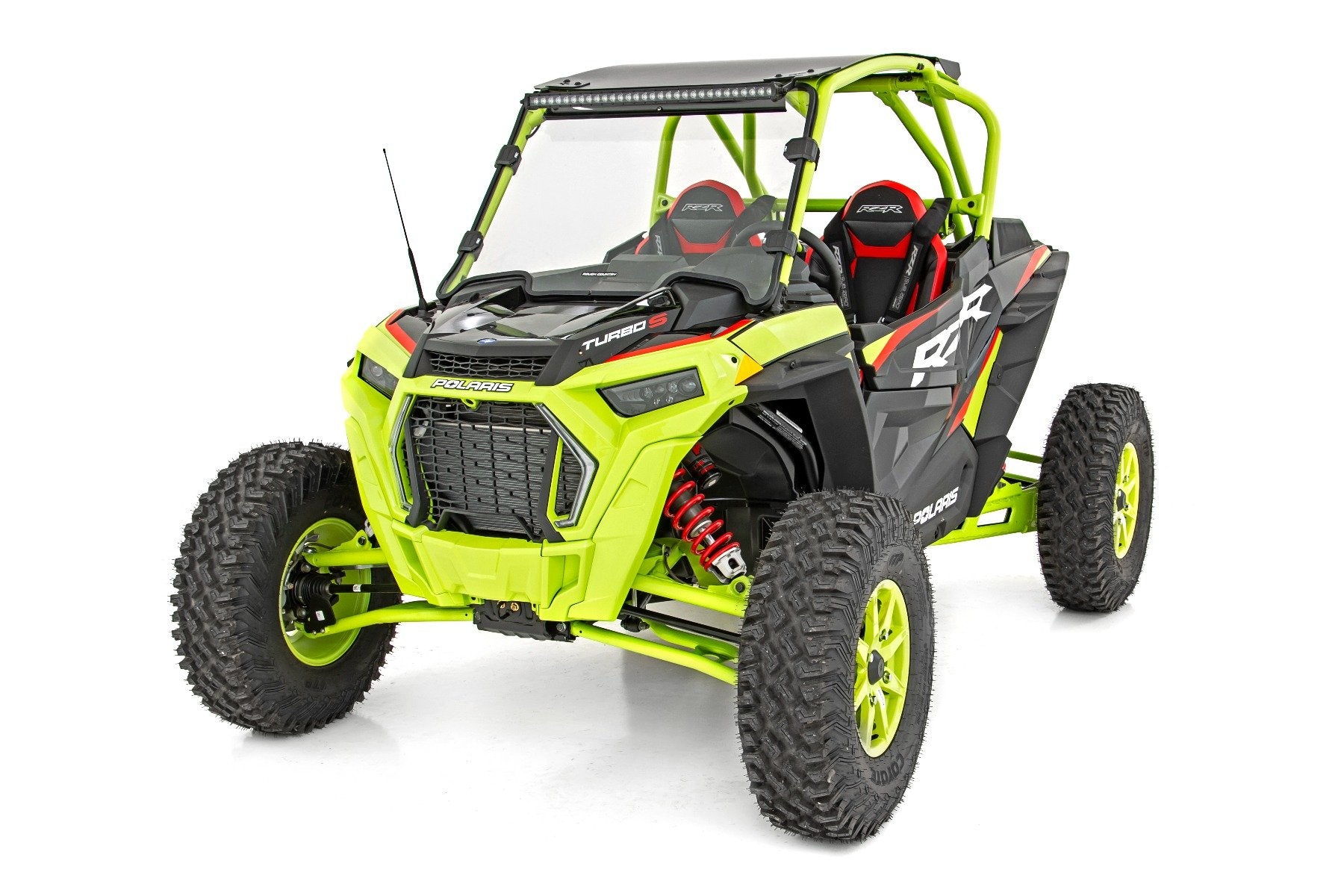 LED Light Kit | 30 Inch Curved | Front Bracket | Black Series | Polaris RZR Turbo S4