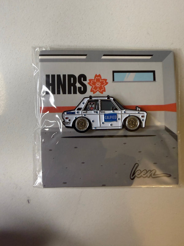 HNRS Calpico White Race Sedan Enamel Pin | Leen Customs