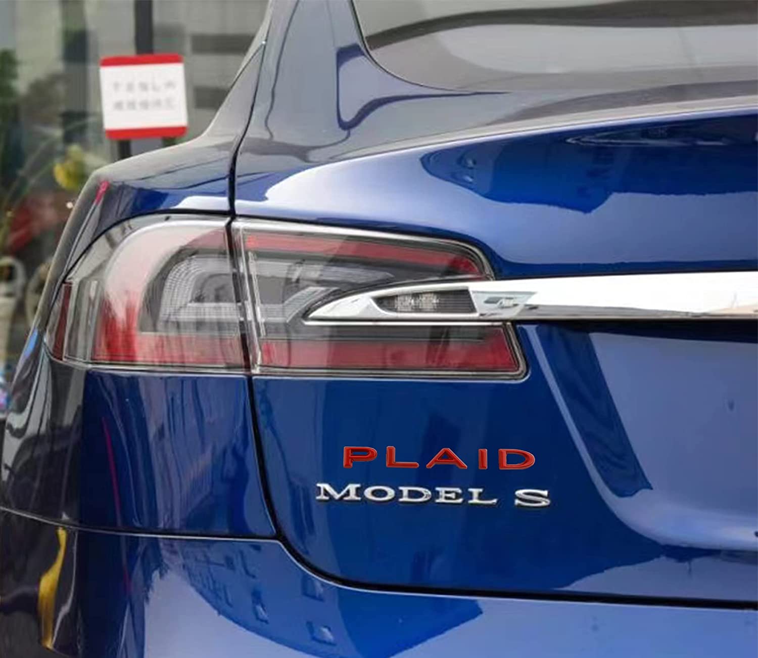 Plaid Letter Logo sticker for Tesla Model 3/Y/X/S – Speedzone ...