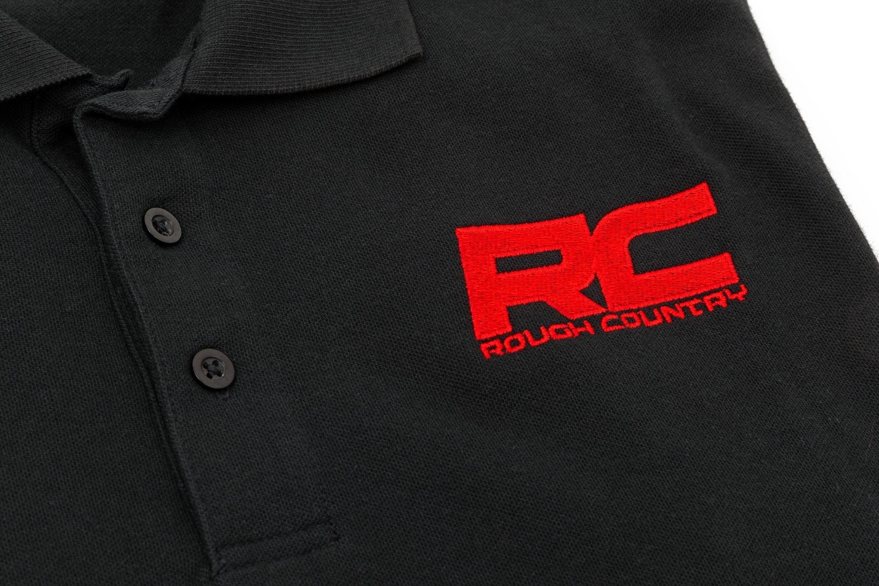 Rough Country Polo | Rough Country Logo | Black | Cotton | Size 2XL