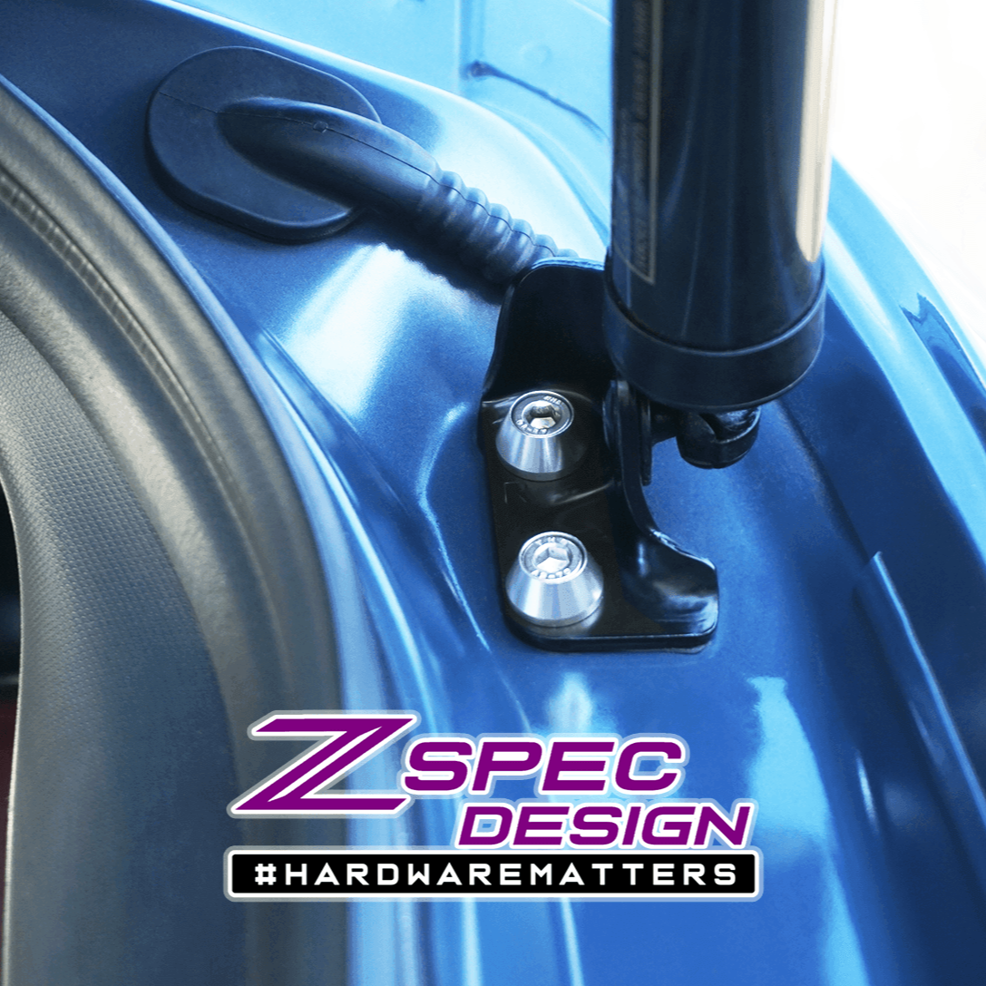 ZSPEC Dress Up Bolts® Trunk/Hatch Lift-Gate Fasteners for Mazda CX-3/CX-5/CX-9, Stainless & Billet