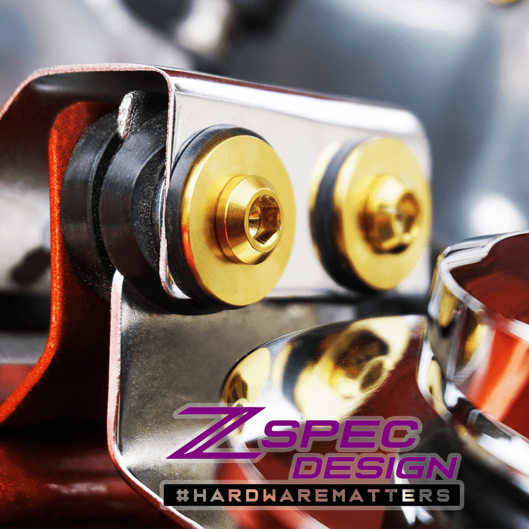 ZSPEC Power Steering Reservoir Fasteners for '90-96 Nissan 300zx Z32, Titanium