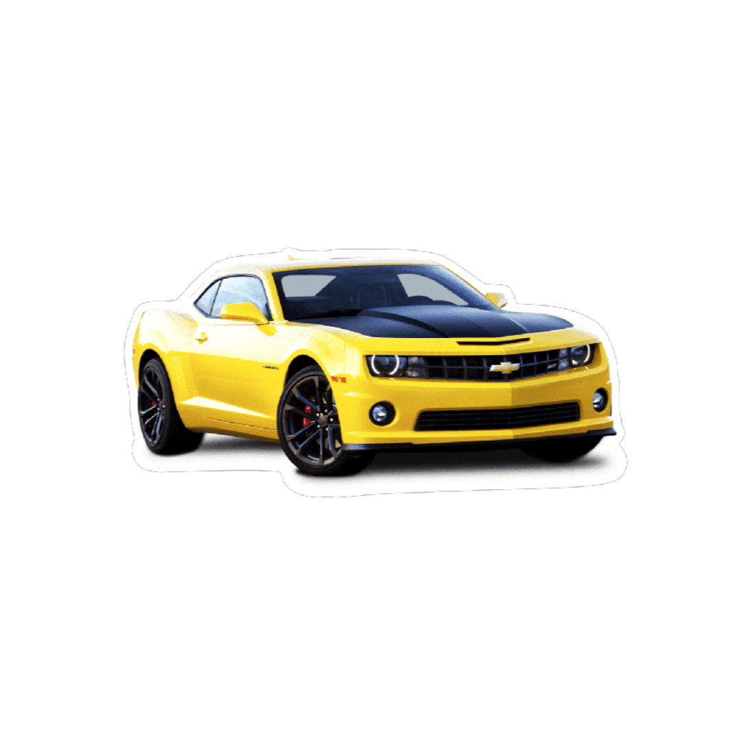 Chevrolet Camaro Sports Car Vinyl Decal / Sticker, Yellow – Speedzone ...