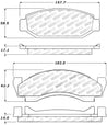 StopTech Performance 72-74 Ford Gran Torino / Ranchero / Thunderbird Front Brake Pads Stoptech