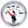 Autometer C2 52mm Electric 0-100 PSI Oil Pressure Gauge AutoMeter
