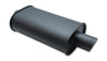 Vibrant StreetPower FLAT BLACK Oval Muffler with Single 4in Outlet - 4in inlet I.D. Vibrant