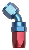 Russell Performance -12 AN Red/Blue 45 Degree Full Flow Swivel Hose End Russell